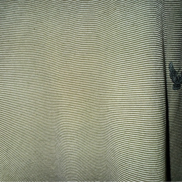 American Tradition Mens L Olive Green Striped Long Sleeve T-Shirt NWT - Picture 11 of 14